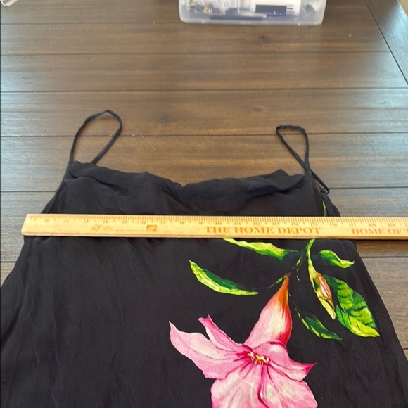 Rocco Sand Black Strappy Cowl Neck Oversized Floral Maxi Dress Size XL - Picture 13 of 15